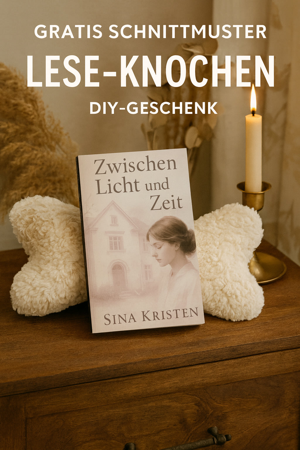Gratis Schnittmuster Lesekissen / Leseknochen – DIY Nähanleitung für ein gemütliches Lesekissen