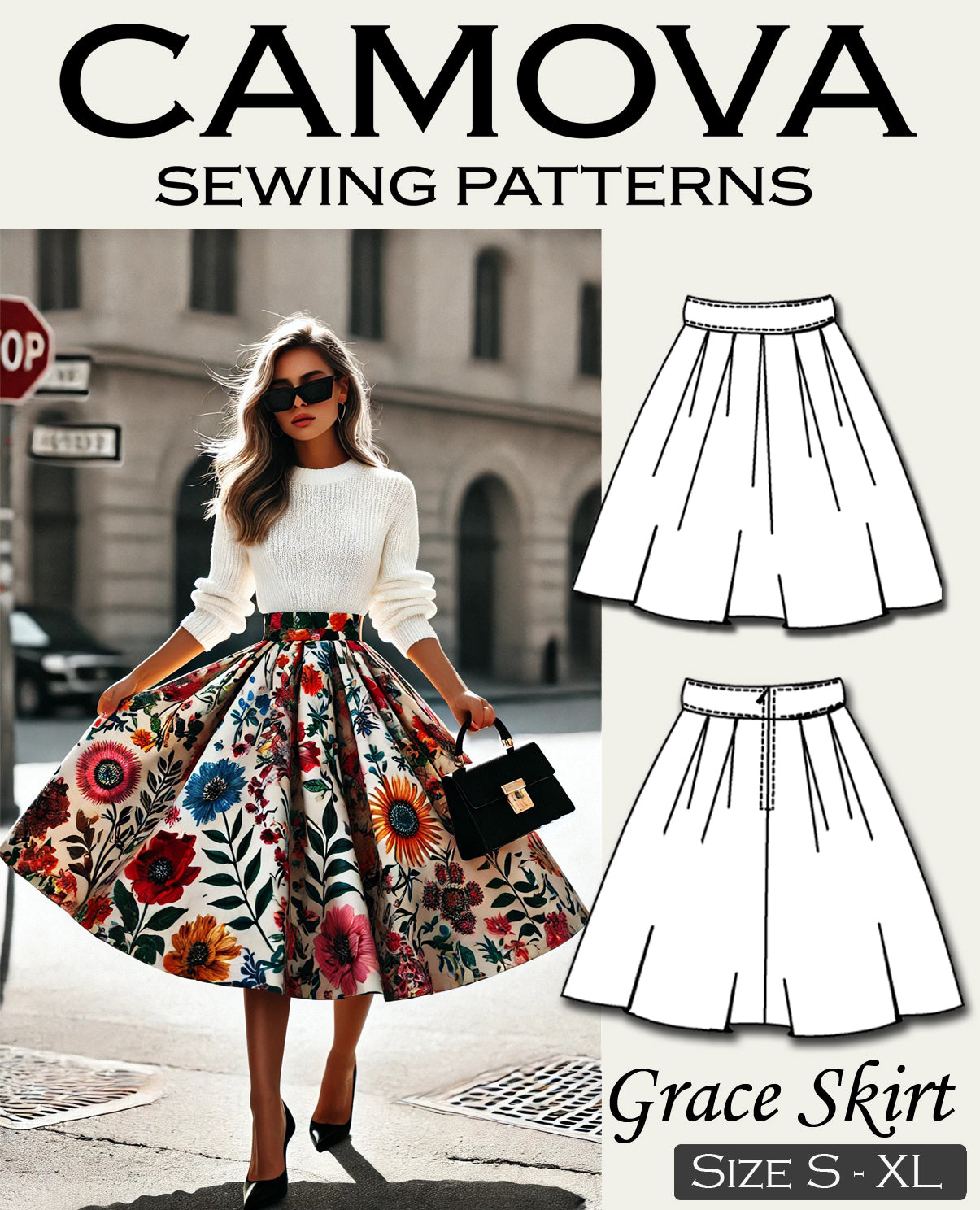 Grace Skirt PDF Schnittmuster Gr.: S-XL