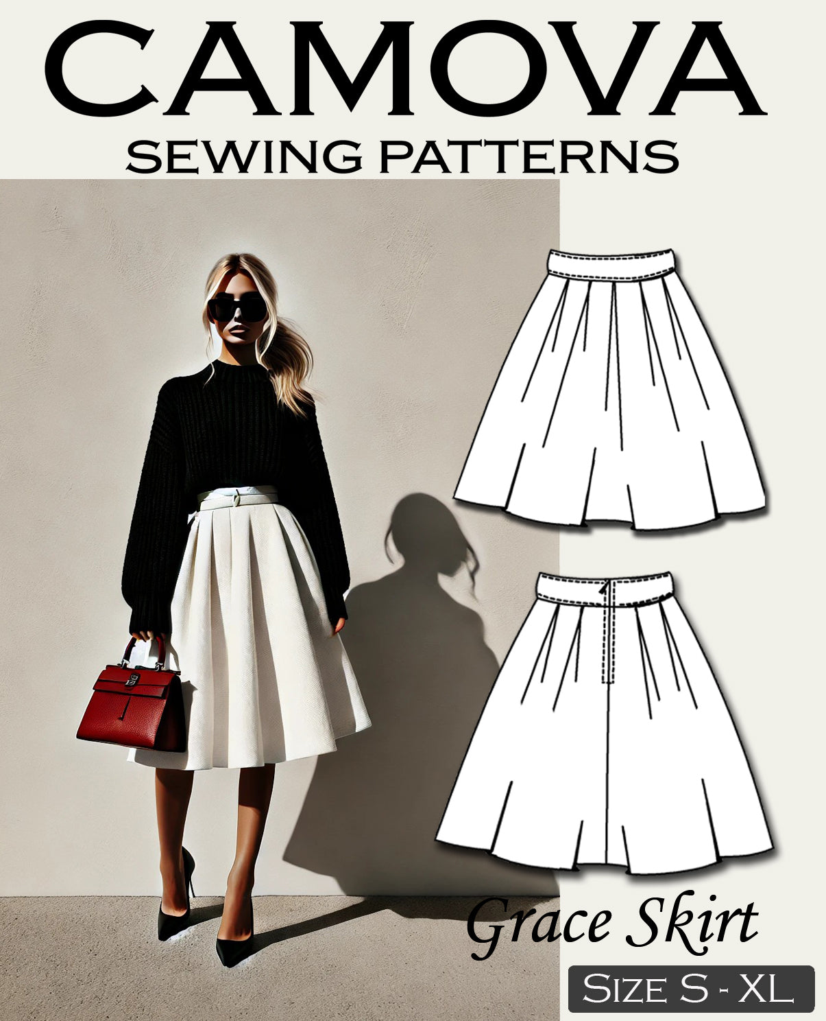 Grace Skirt PDF Schnittmuster Gr.: S-XL